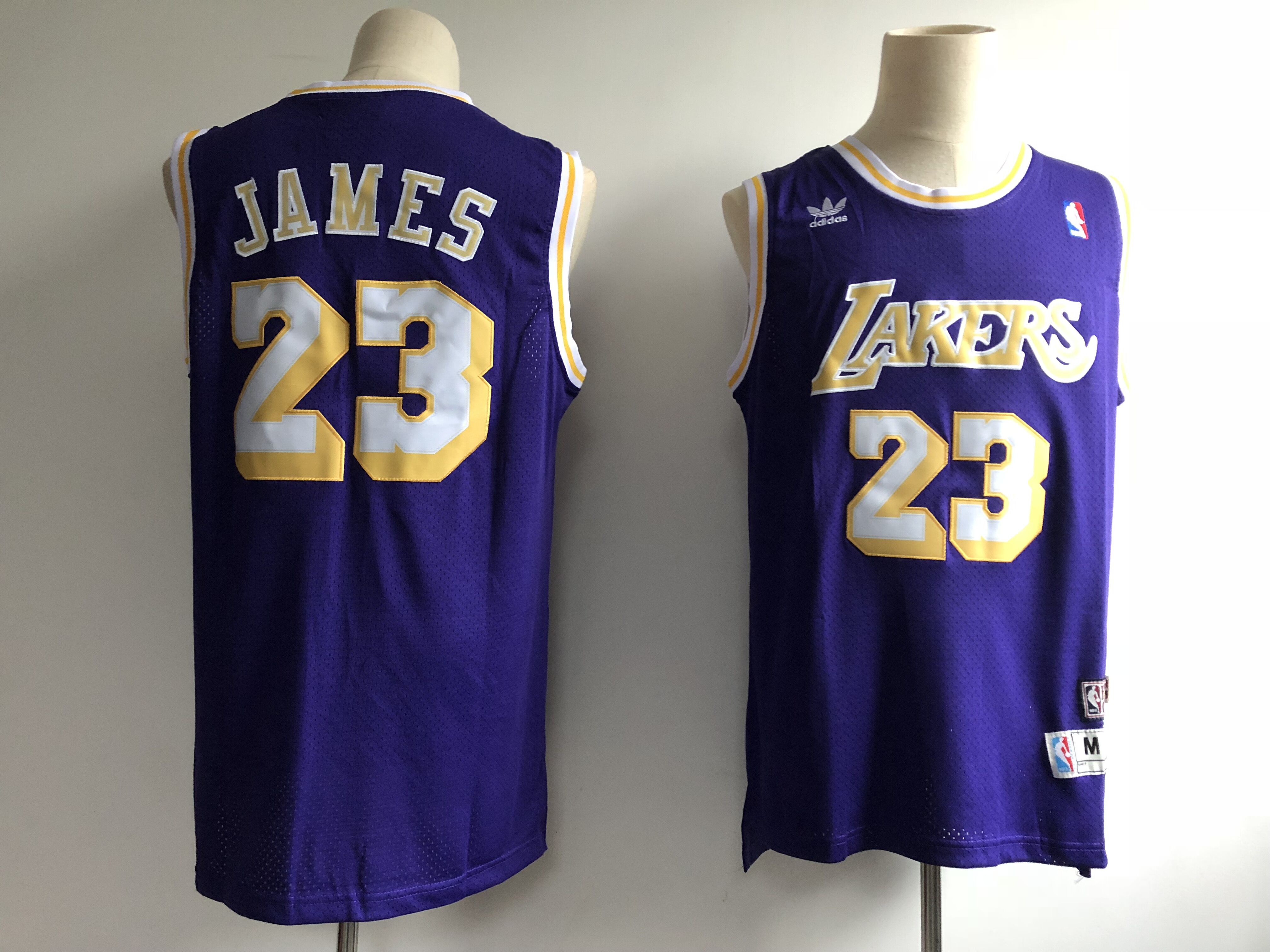 Men Los Angeles Lakers #23 James Purple Nike throwback NBA Jerseys->los angeles lakers->NBA Jersey
